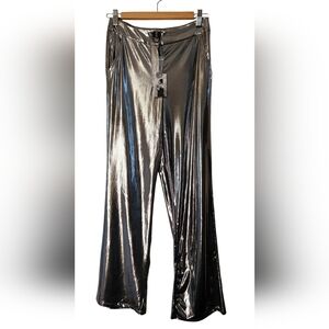 Sincerely Jules - Silver Metallic Pants - NWT - Size Small - $45